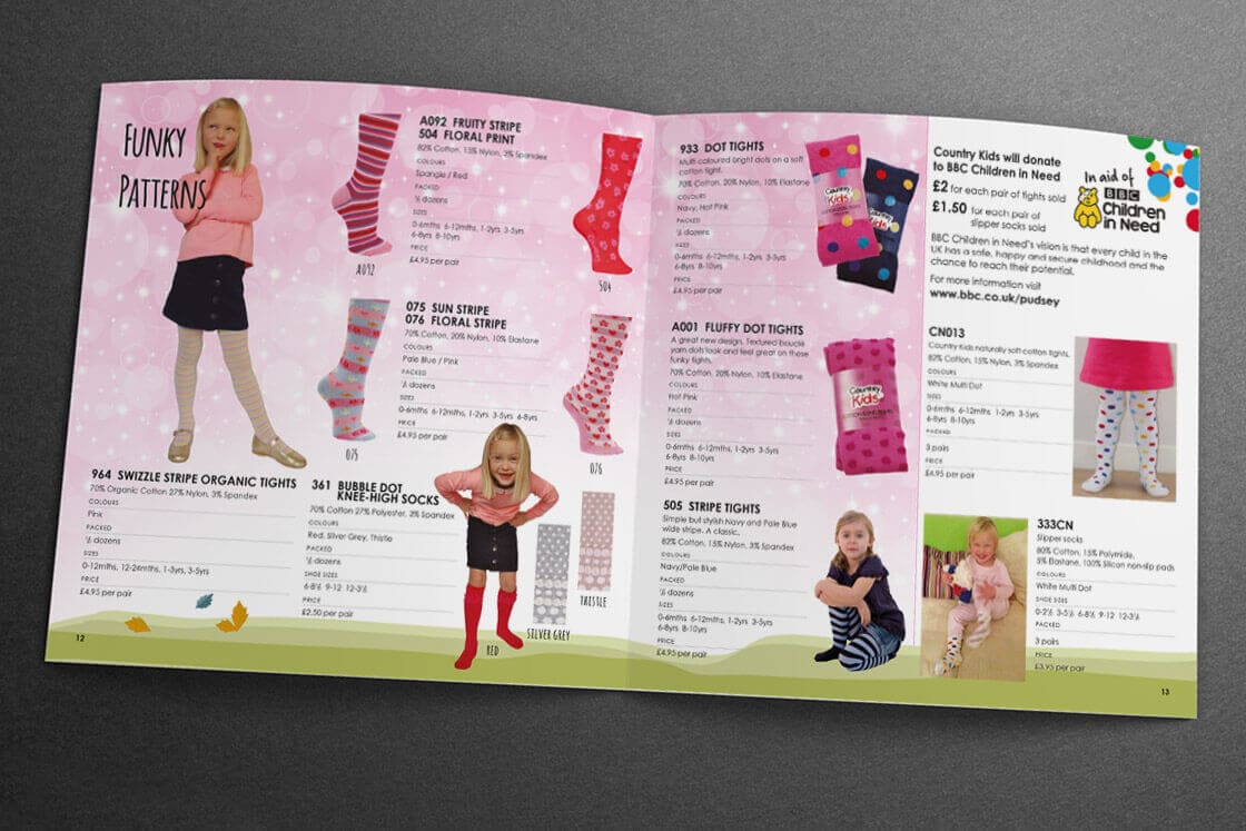Country Kids Tights brochure design