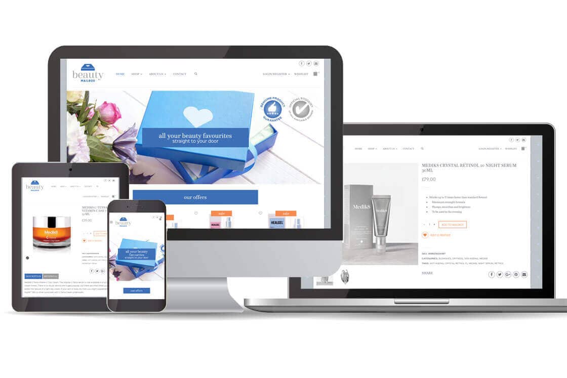 Beauty Mailbox e-commerce website